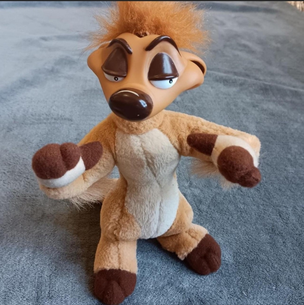 90s Timon Lion King Plush 1994 Disney Character Toy Meerkat Stuffed Animal Kids